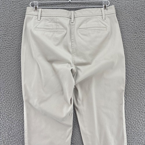 Talbots Pants Womens 6 Petite Beige Girlfriend Chino Stretch Pockets Casual Work - Picture 4 of 12