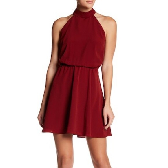 haute hippie asymmetrical dress Haute Hippie Halter A-Line Dress