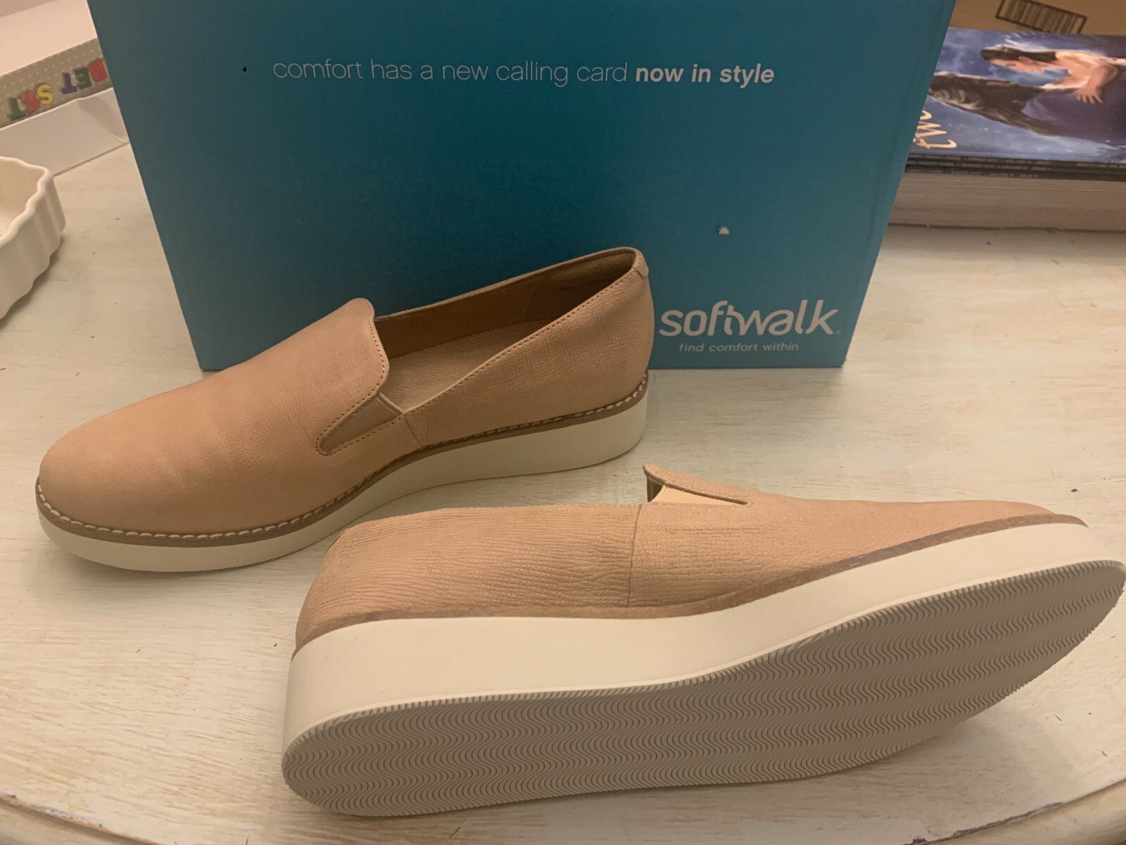 Softwalk Womens Whistle Shoes Casual Flats Size 8 1/2M (S1810234) Sand