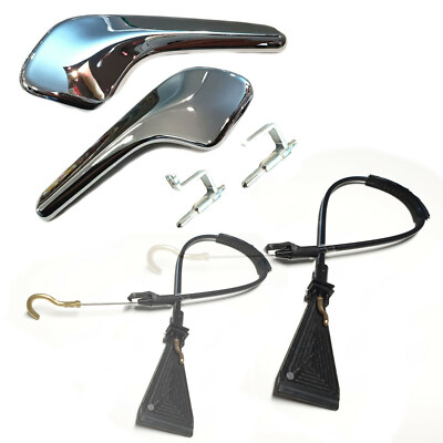 SET Für Opel Corsa D 2x Türgriff Innen Chromoptik 2x Zugstange 2x Seilzug Vorne