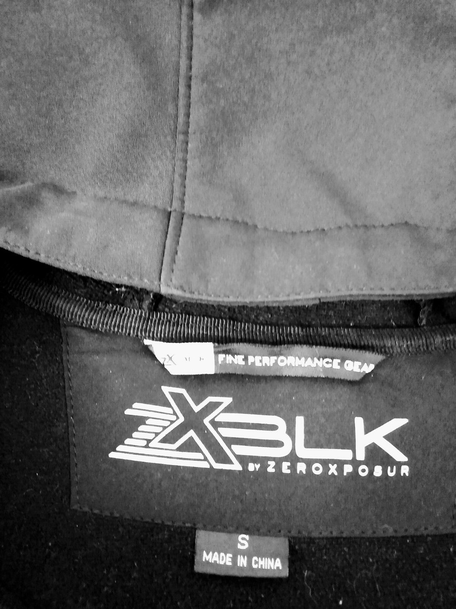 Z X BLK Zero X Posur Black Zip Unisex Pocket Hood Lined Soft