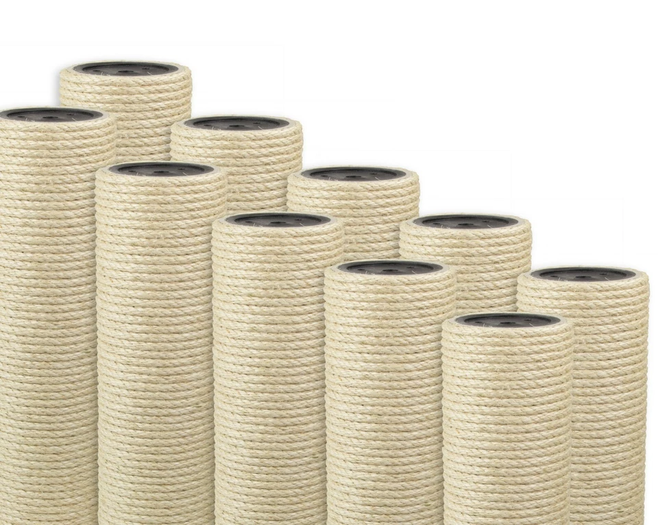 12 cm Deluxe-Sisalstamm mit 8 mm Sisalseil,10-90 cm (M8/M10/M12)(Natur)