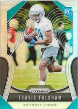 2019 Panini Prizm Travis Fulgham #359 Silver Prizm SP RC Detroit Lions
