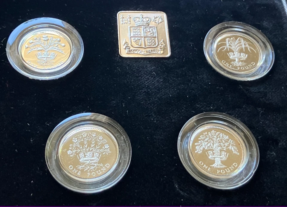 STUNNING PROOF PIEDMONT 1 POUND 1984 1987 COMPLETE COLLECTORS SET - Image 3 of 4