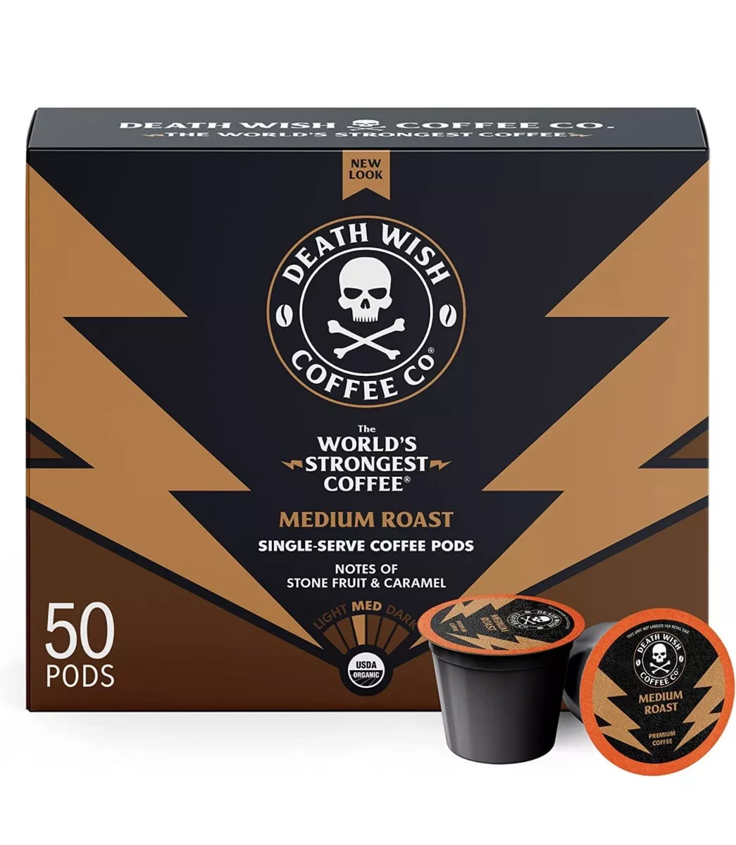 DEATH WISH Death Cups 10 Count Single Serve Coffee Pods 56 OFF