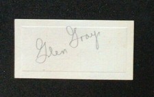 Glen Gray Signed Card / Autographed Bandleader Saxophone