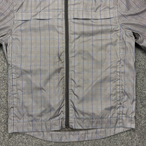 Springfield Original Jacket Mens Large Grey Plaid Windbreaker Hood Inner Pockets - Picture 21 of 24