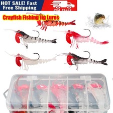 5X Fishing Lures Shrimps Lure Pre-Rigged Fish...