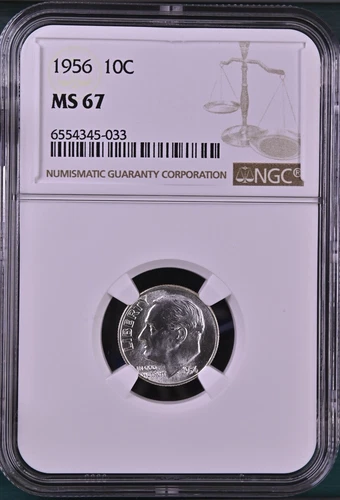 1956  10C Roosevelt Dime NGC MS67   6554345-033