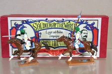 TROPHY MINIATURES 0663 EGYPT & SUDAN WAR MOUNTED DERVISH SOLDIERS CHARGING pjm