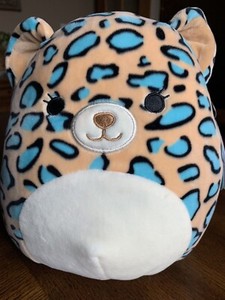 New KellyToy 8â Liv The Teal Leopard Cat Super Soft Squishmallow | eBay