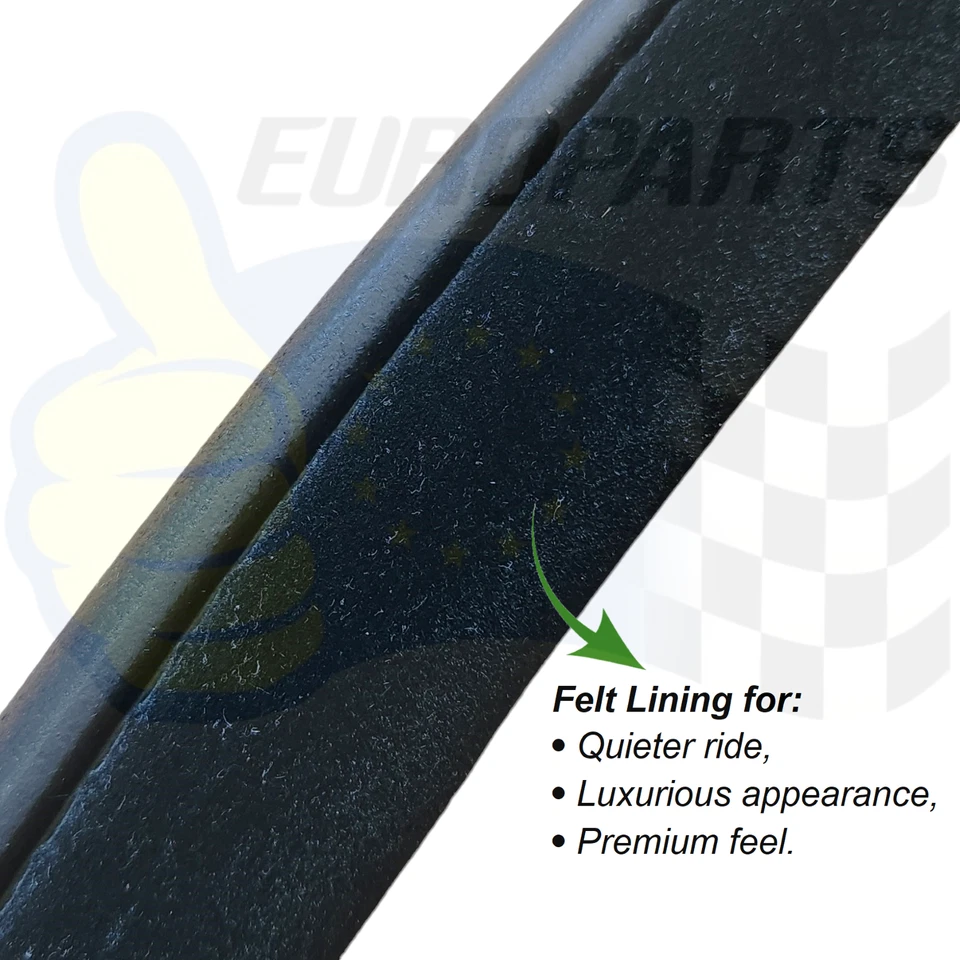 Jaguar XJ8 XJR (X350-356-358) 2003-2009 puerta delantera fieltro/sello de goma resistente a la intemperie Foto 3 de 4