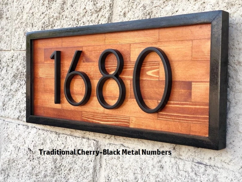 House Numbers, Address Numbers, Modern House Numbers, Personalized Wood Sign18 - Image 2 of 2