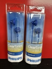 2 x Philips SHE 3010BL Earbuds-Earphones-Headphones Blue