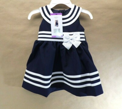 Sailor Dress Baby Girl Marine Dress Blues Jessica Ann Baby Girl's