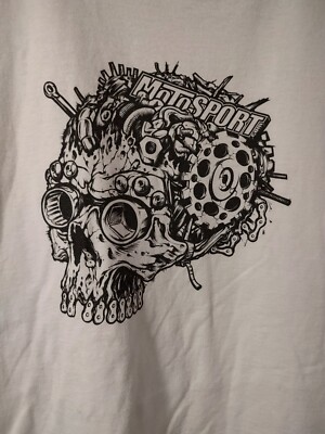 Skull T Shirt Motorsports.com Weird Retro Rat Rod Art Vintage Style Biker Auto 