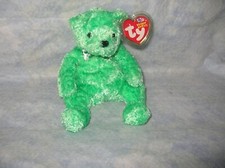 VINTAGE TY Beanie Baby LUCK-e the Irish Bear (Internet Exclusive) 7.5" RARE