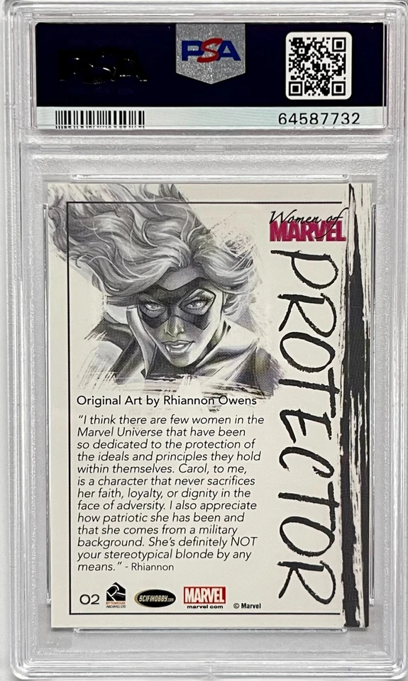 2013 Women of Marvel Series 2 Artifex #02 Ms Marvel PSA GEM MINT 10 POP = 1!!!!! - Image 2 of 2