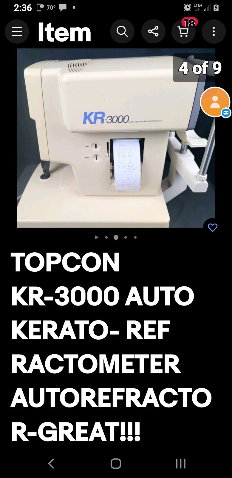 topcon-kr-8000-auto-kerato-refractometer-ebay