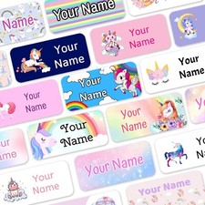 Unicorn Stick on Clothes Labels Name labels - No Iron - No Sew Name Stickers
