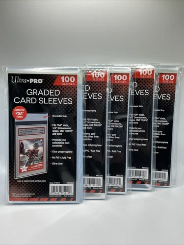 Ultra Pro GRADED Card Sleeves  PSA Perfect Fit 5 Packs of 100, 500 Total 