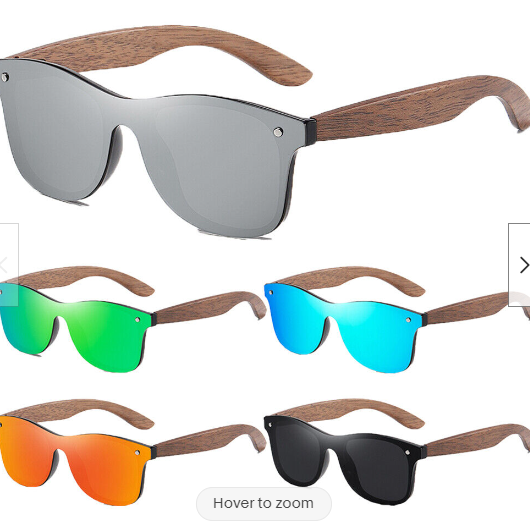 Men Women Handmade Sunglasses Wooden Walnut UV400 Polarized Vintage