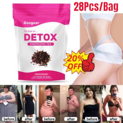 28Pcs Detox Tea - All-Natural, Supports Healthy Weight, Helps Reduce Bloating~DE