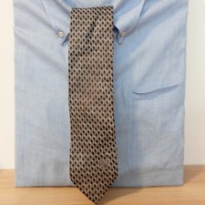 Versace Neck Tie Mens Black White Silk Medusa Head Logo Luxury Dress Retro ITALY