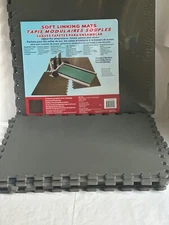 Generic GSDS018106 Interlocking Tiles Exercise/Play Mats - Black