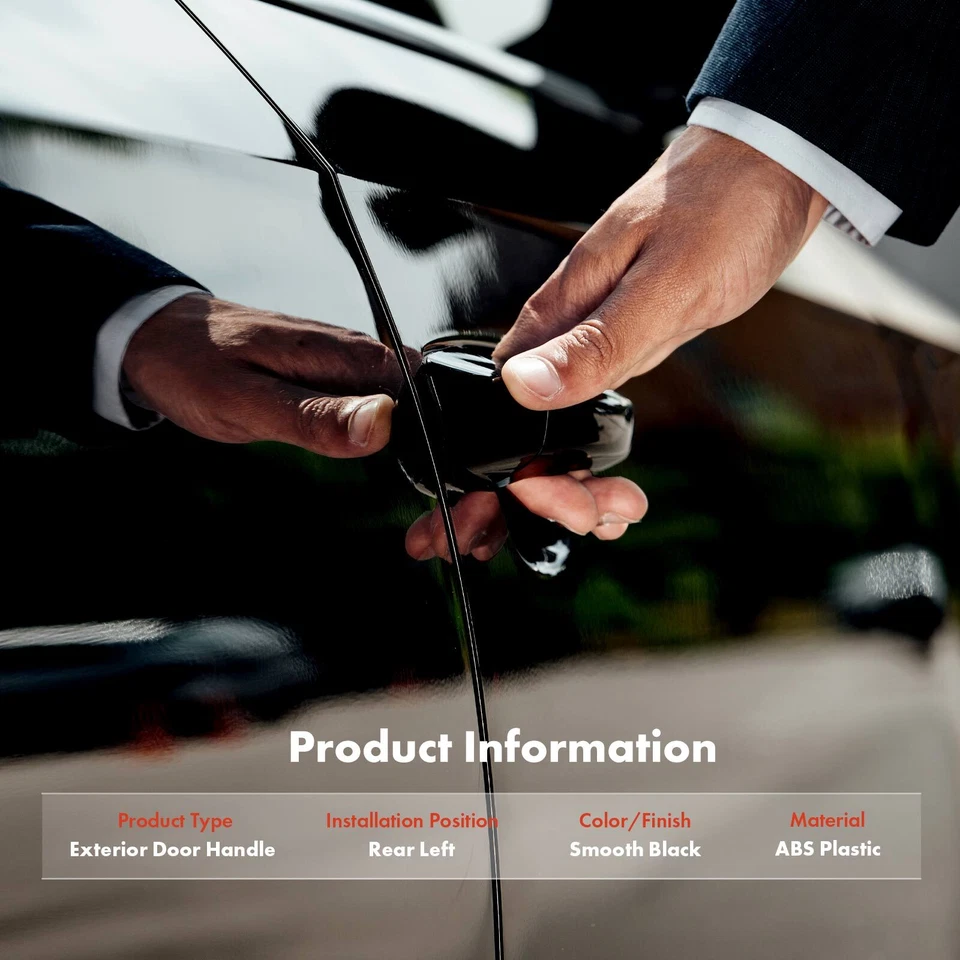 Maçaneta externa preta lisa traseira para Chevy Venture Pontiac Montana - Imagem 2 de 4