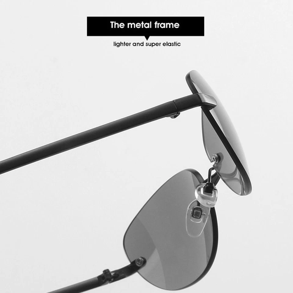 Y2K Rimless Sunglasses Oval Transparent Eyewear  for Women & Men - image 4 of 4