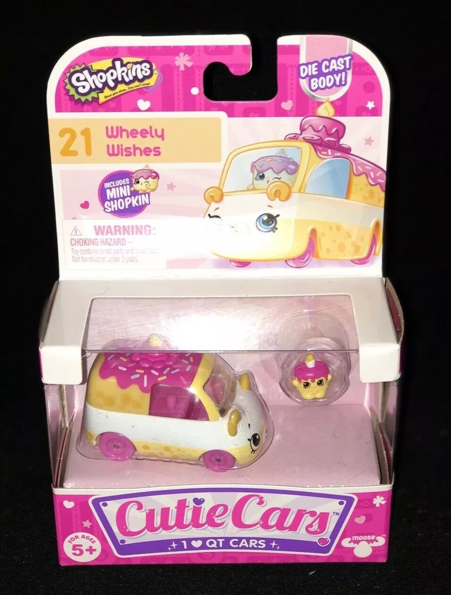 SHOPKINS CUTIE CARS SERIES 1 21 WHEELY WISHES DIE CAST CAR DISCONTINUED