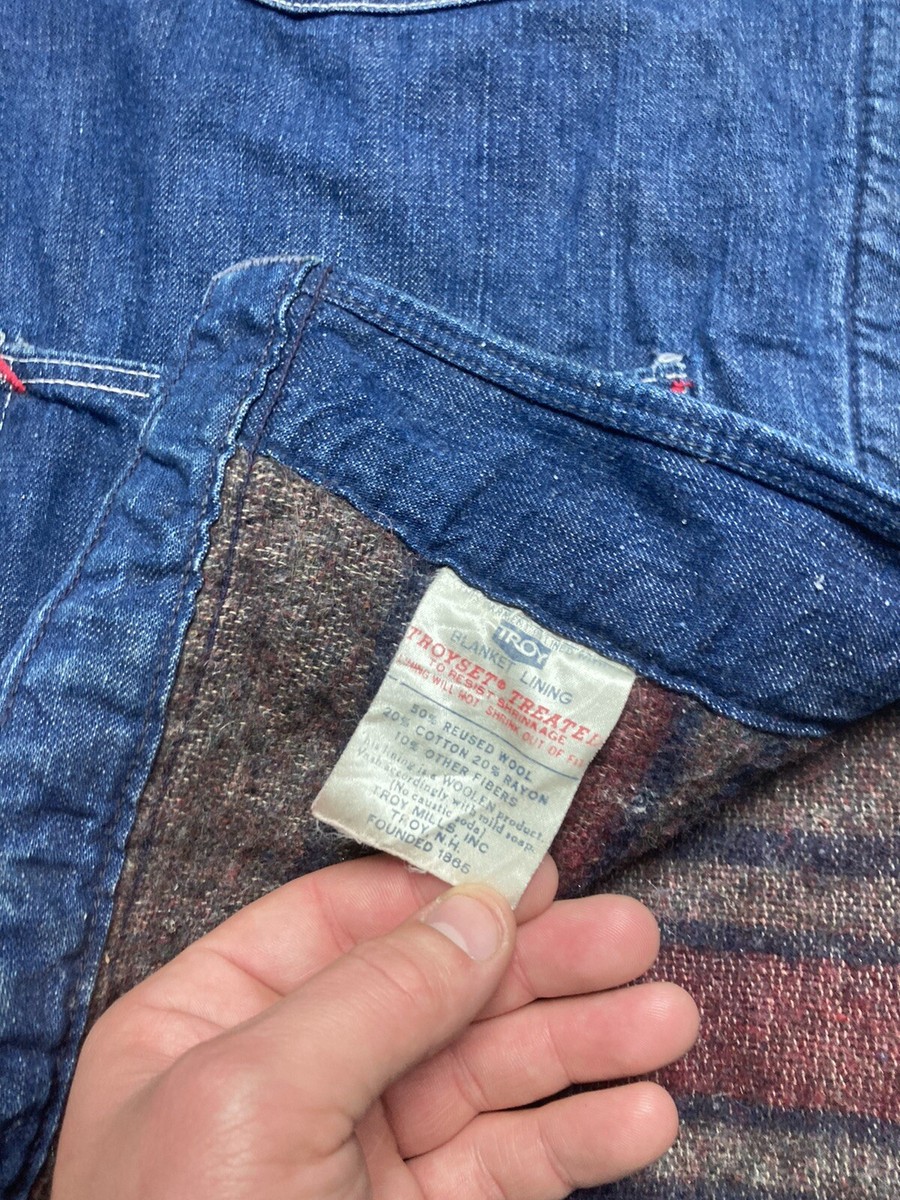 Vintage 50s 60s denim chore jacket barn coat dark wash Vintage 50s 60s denim chore jacket barn coat dark wash