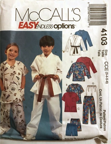 McCall's Sewing Pattern 4103 size 3, 4, 5, 6