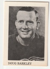 1976 Old Timers Doug Barkley Detroit red Wings ex cond, blank back