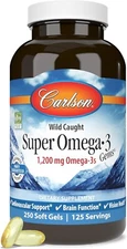 Carlson-Super Omega-3 Gems,1200 mg Omega-3s,Wild Caught,Sustainably Sourced250sg
