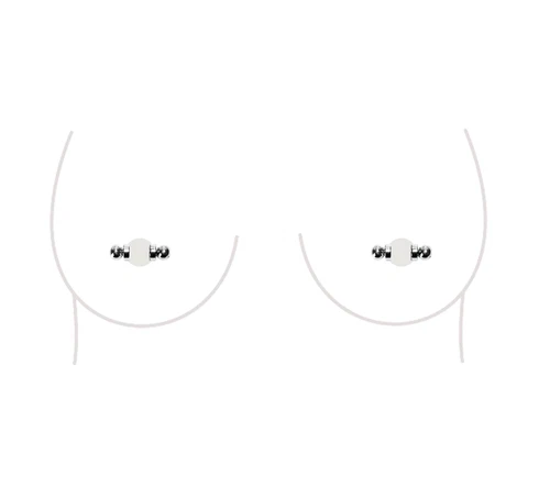 Non-Piercing Fake Nipple Ring Magnetic Barbell Stud Faux Body Jewelry For Women