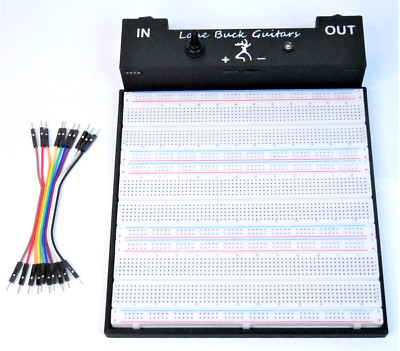 X-Large Guitar Pedal Building Breadboard True Bypass Solderless 1/4'' Audio Jacks