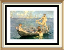 7x5 Print Henry Scott Tuke AUGUST BLUE Same Sex LGBTQ Queer Homosexual Gay Men