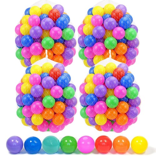 400 KIDS CHILDRENS PLASTIC PLAY BALLS BALL PITS PEN POOL MULTICOLOURED