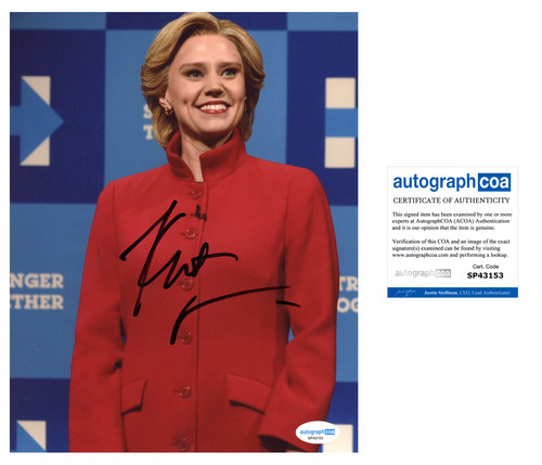 Kate McKinnon Signed Saturday Night Live SNL 'Hillary Clinton' 8x10 Photo ACOA A