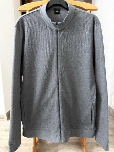 Men Hugo Boss Sweater Grey Cotton 44