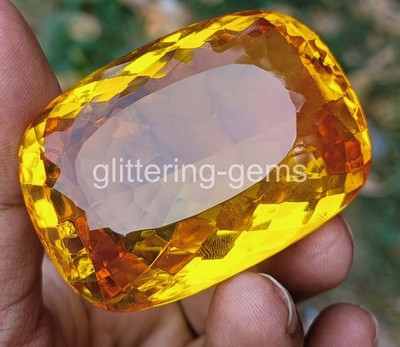 Natural Yellow Sapphire 500 Ct Cushion Shape IGL Certified Loose Gemstone 6YHD