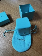 Tiffany Co. Engagement Ring Box Blue Velvet Pouch Outer Box Authentic