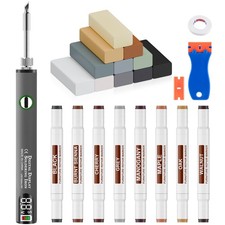 Laminate Vinyl Wood Floor Scratch Repair Kit with Heat Pen - 11 Colors Grey H...