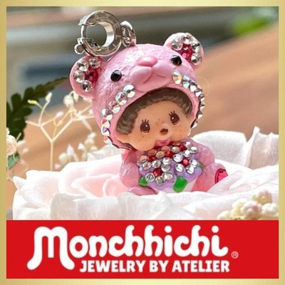 Swarovski Monchhichi Charm Teddybär Rosa