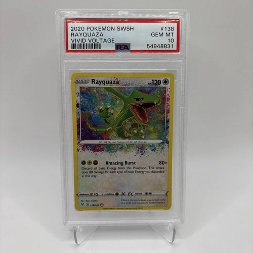 Rayquaza Amazing Rare 2020 Pokemon Sword & Shield Vivid Voltage #138/185 PSA 10