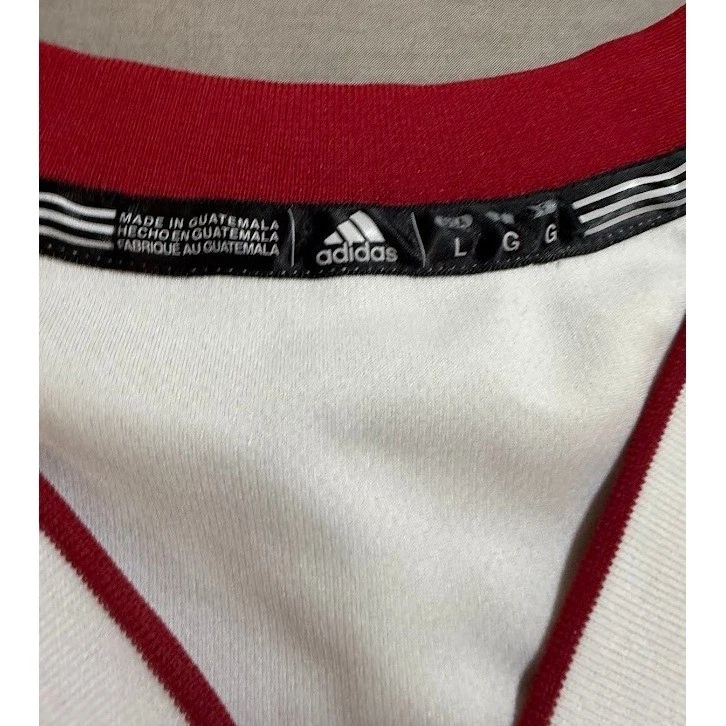 Camiseta deportiva de baloncesto Adidas Miami Heat LeBron James 6 blanca roja amarilla talla L Foto 4 de 4