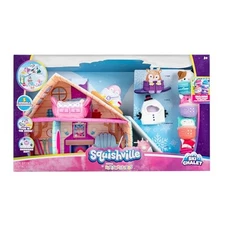 Squishville by Original Squishmallows Ski Chalet - Includes Four 2-Inch Skis