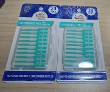 Interdental Picks with Travel Case for Teeth Cleaning - Flexible Rubber Bristles